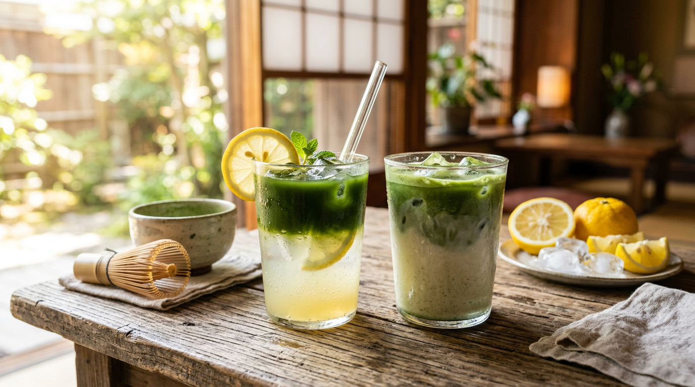 Matcha v létě? Vyzkoušejte osvěžující nápoje z japonského zeleného čaje.