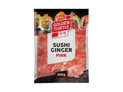 Růžový zázvor na Sushi