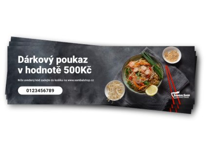 Dárkový poukaz v hodnotě 500 Kč