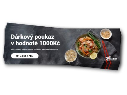Dárkový poukaz v hodnotě 1000 Kč