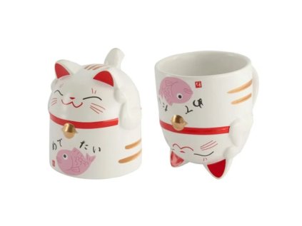 Hrnek Kawaii Lucky Cat (Pink) - dárkové balení 350ml