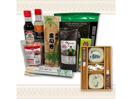AsiaBox | Dárkový set na přípravu Sushi Silver Plus I