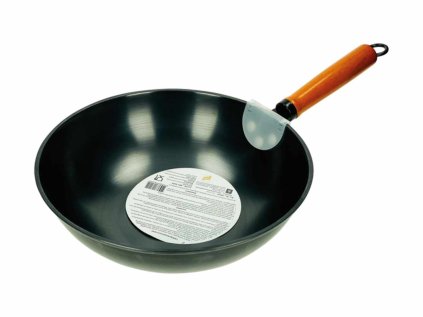 Wok pánev s dřevěným držadlem Non Stick 30cm