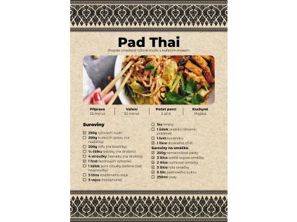Recept na přípravu Pad Thai