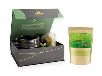 Dárková sada na přípravu čaje Matcha Black + čaj Matcha