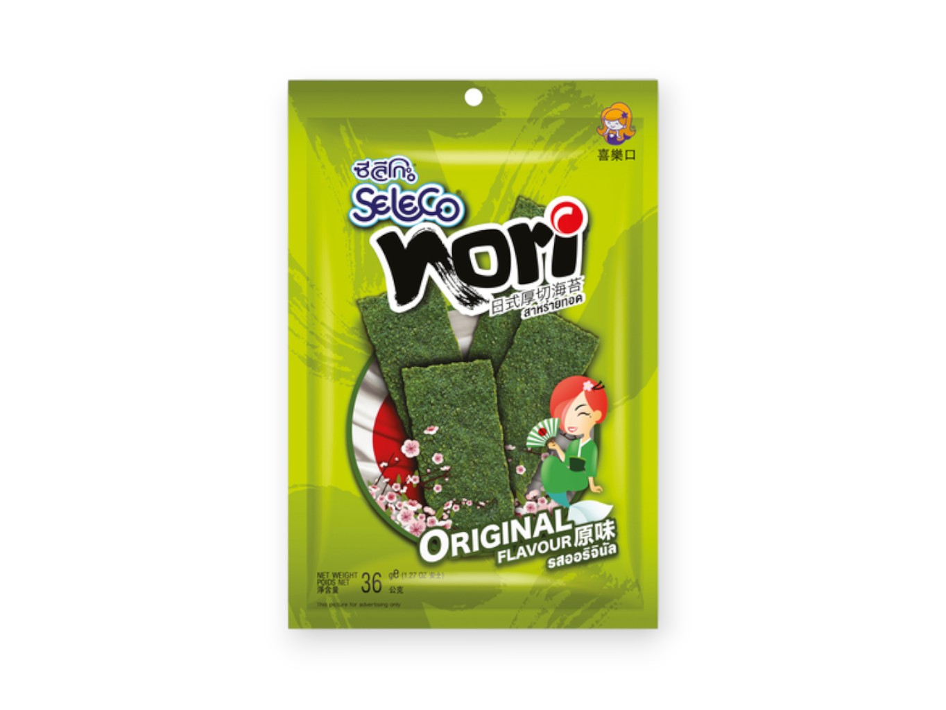 Levně Seleco Křupavé mořské řasy Snack - original 36g