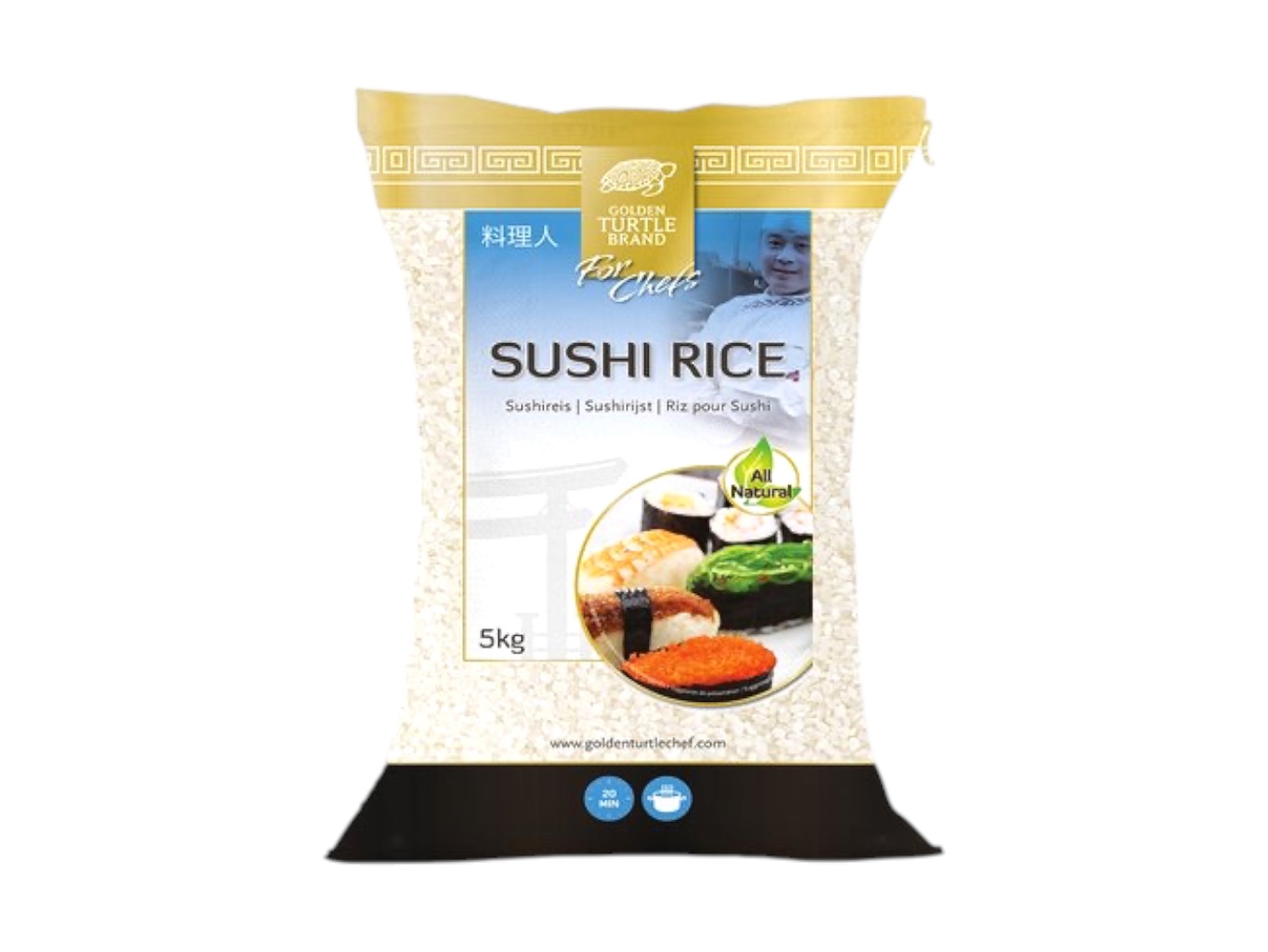 Levně Golden Turtle Chef Rýže na Sushi 5kg - Chef's Selection