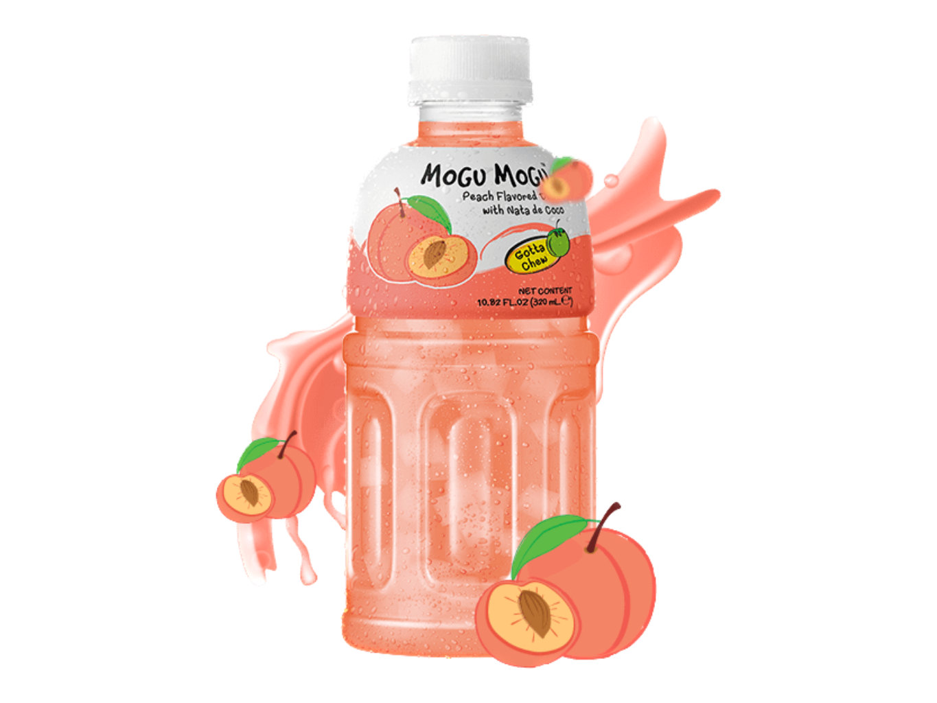 Mogu Mogu Žvýkací nápoj - Broskev 320ml