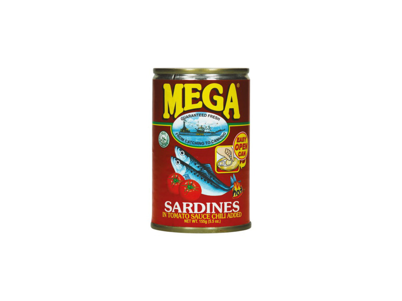 Mega Sardinky v rajčatové omáčce s chilli 155g