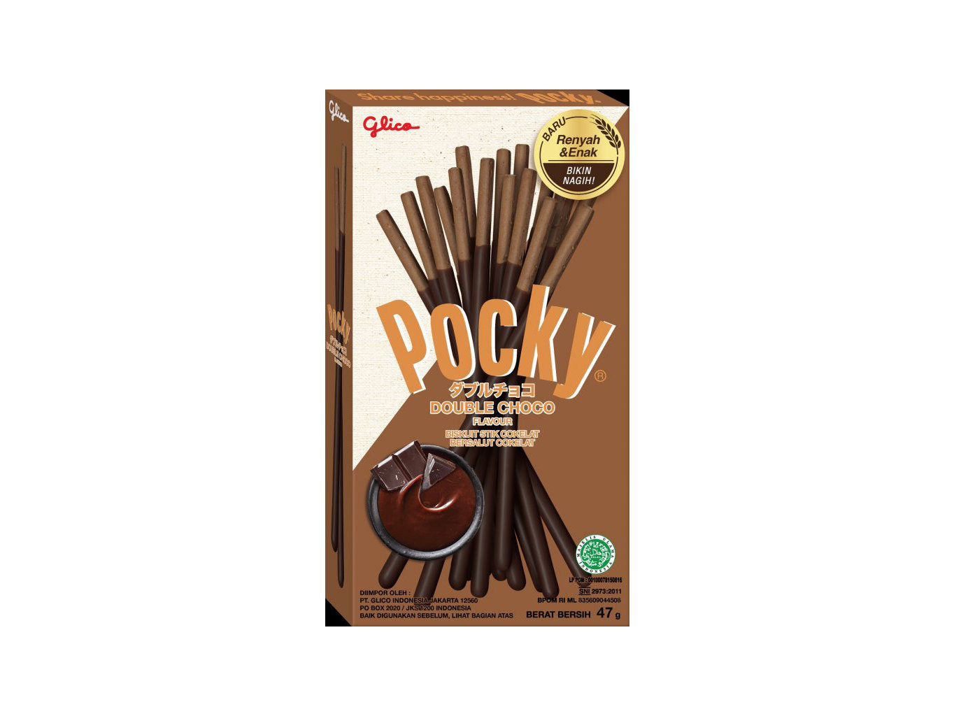 Glica Tyčinky Pocky s polevou - Double Chocolate 47 g