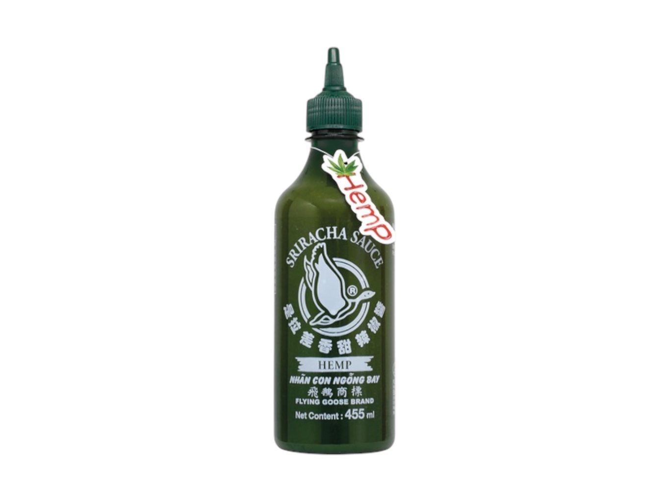 Levně Flying Goose Omáčka Sriracha - zelená Hemp 455ml