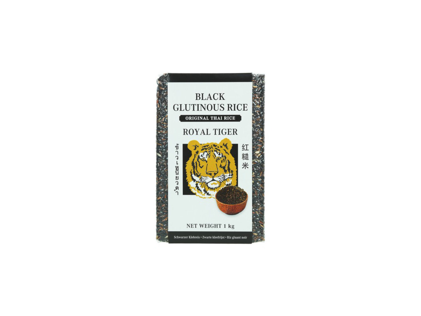 Royal Tiger Černá lepkavá rýže 1kg (DMT 09.05.2024)