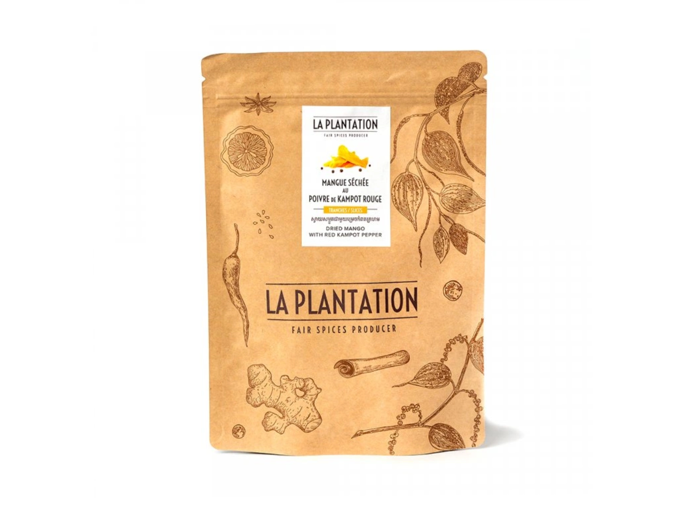 La Plantation Sušené mango s červeným Kampotským pepřem 150g