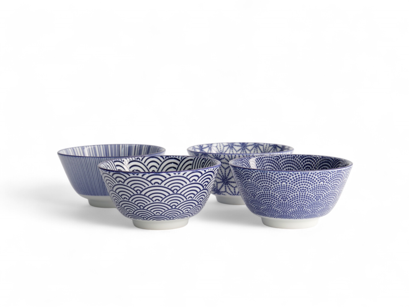 Tokyo Design Studio Dárková sada misek na rýži Nippon Blue (4 ks) 300ml