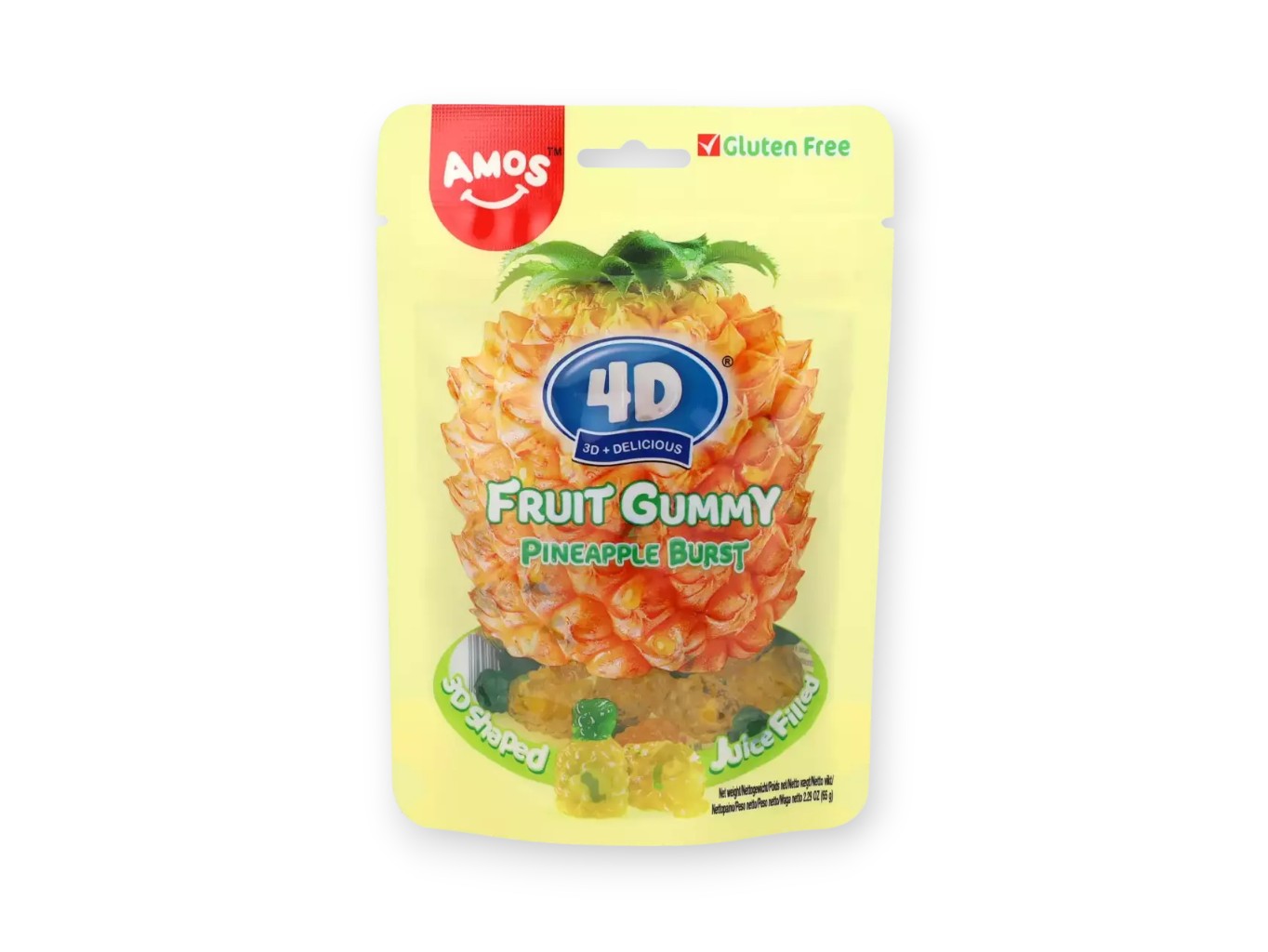 Amos Ovocné bonbony 4D Ananas 65g