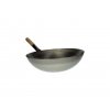 Wok pánev s dřevěnou rukojetí 38cm - kulaté dno