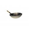Wok pánev s dřevěnou rukojetí 33cm - kulaté dno