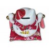Porcelánová kočka Maneki Neko - bílá