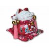 Porcelánová kočka Maneki Neko - červená