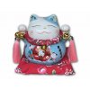 Porcelánová kočka Maneki Neko - modrá