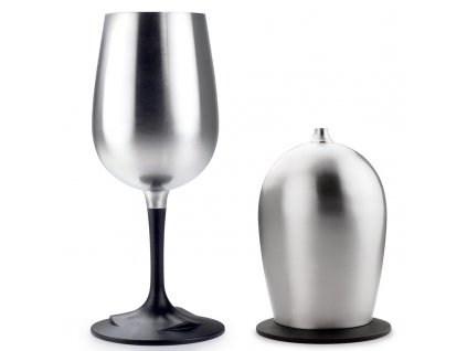 GSI Outdoors Glacier Stainless Nesting Wine Glass - Sklenička na víno