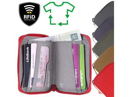 Lifeventure RFiD Bi-Fold Wallet Recycled