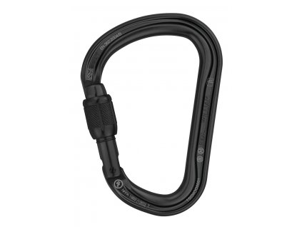 PETZL WILLIAM SCREW LOCK karabina se šroubovací pojistkou ČERNÁ