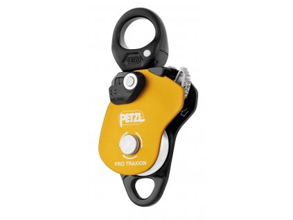 PETZL PRO TRAXION odolná kladka s blokantem a otočným závěsem