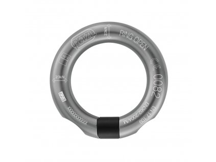 PETZL RING OPEN vícesměrový rozebíratelný kroužek šedý