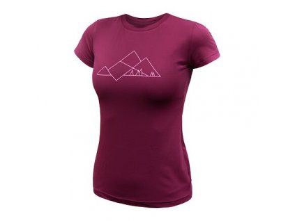 SENSOR Coolmax Tech Geo Moutains - Dámské funkční triko kr.rukáv