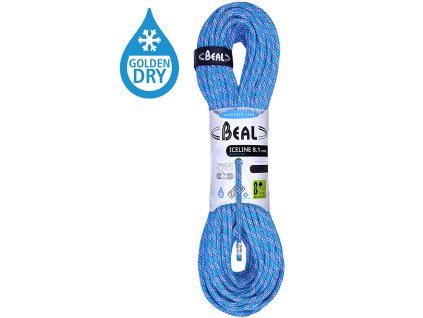 BEAL Ice Line Unicore 8,1 mm EMERALD 60 m - Poloviční dynamické lano