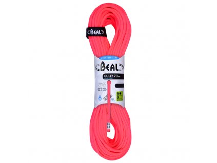 BEAL Gully Unicore 7,3 mm ORANGE 60 m - Poloviční a dvojité dynamické lano