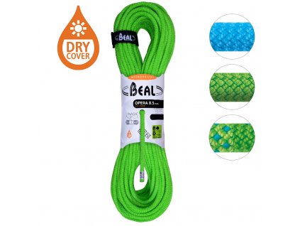 BEAL Opera Unicore 8,5 mm GREEN 60 m - Dynamické lano