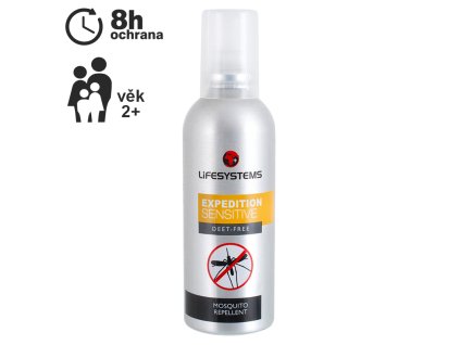 LIFESYSTEMS Expedition Sensitive Spray - Repelent proti komárům a klíšťatům (Objem 100 ml)