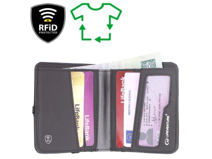 Lifeventure RFiD Compact Wallet Recycled - peněženka (Barva grey)