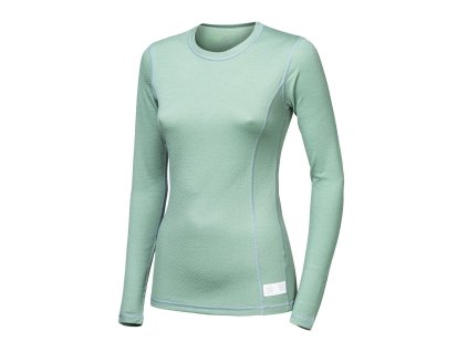 SENSOR MERINO DF dámské triko dl.rukáv basil green (Velikost M, Barva zelená)
