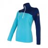 SENSOR MERINO EXTREME dámské triko dl.rukáv zip (Barva tmavě modrá / modrá, Velikost XL)