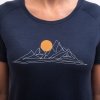 SENSOR MERINO BLEND MOON - dámské triko kr.rukáv (Velikost L, Barva modrá)