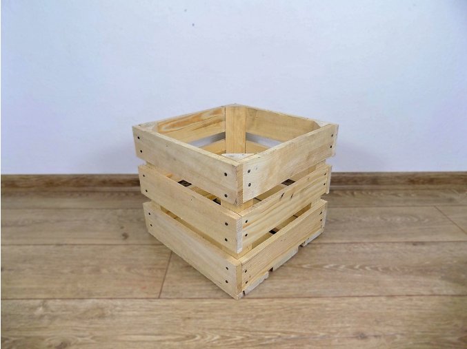 Dřevěná bedýnka Čtvercová 30x30x25 2