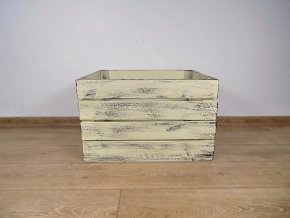 dřevěná bedýnka 50x40x30 cm patina Ivory