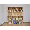 Dřevěná bedýnka knihovna 160x180x30 cm