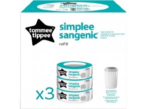 Simplee Sangenic cassettes - refillable with Sametic foil - 3 pc