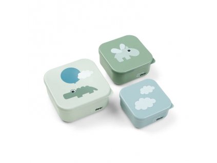 Snack box set 3 pcs Happy clouds Green Front PS 700x