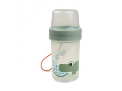 To go 2 way snack container L Croco Green Front PS 700x