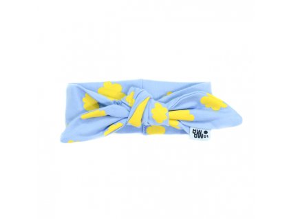 Nube Pin-up čelenka bavlněná - modrá s mráčky