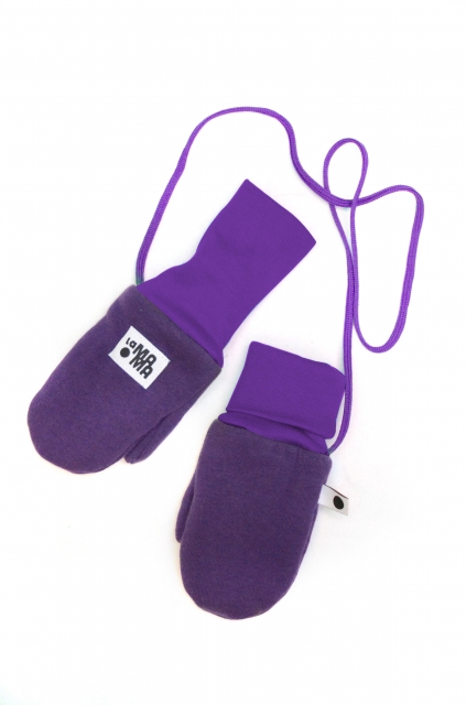 Bavlněné rukavice - fialové