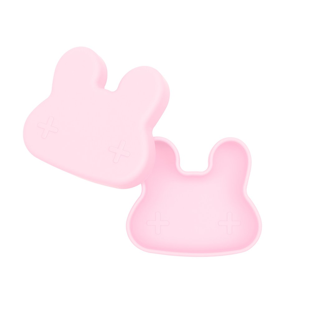 Silikonový svačinový box Bunny - růžový