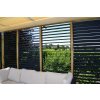 Set pro dřevěné žaluzie exterier - výška 48 cm x šířka 120 cm -černá (síla desky 20 mm)