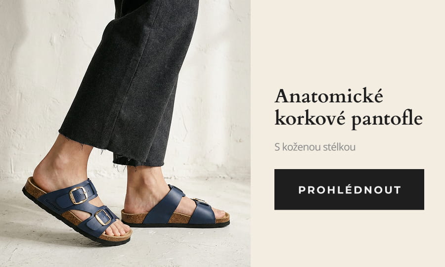 Anatomické korkové pantofle