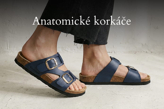Anatomické korkové pantofle